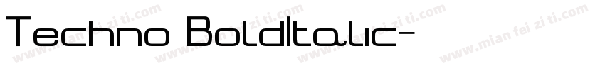 Techno BoldItalic字体转换